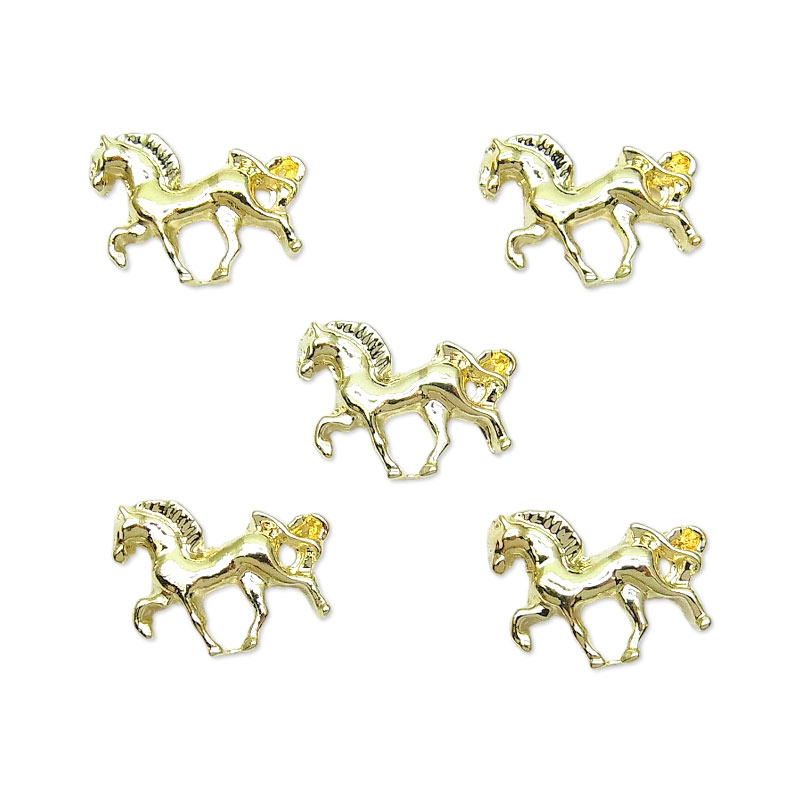 ネイル メタル パーツ 馬 ホース 5個入り 150 : ココロネイル