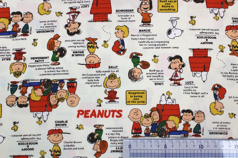 SNOOPY - レトロ SNOOPY スヌーピー タペストリー 生地 布地 日本製 生地 布 SNOOPY スヌーピー PEANUTS 75周年 クラシック OW