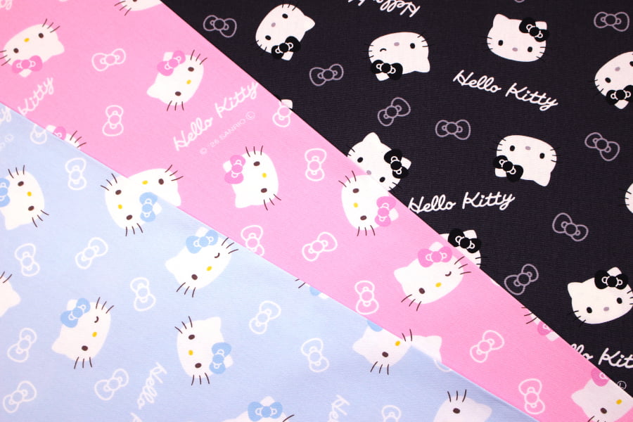 生地 布 ハローキティ リボン HELLO KITTY サンリオ オックス 綿100