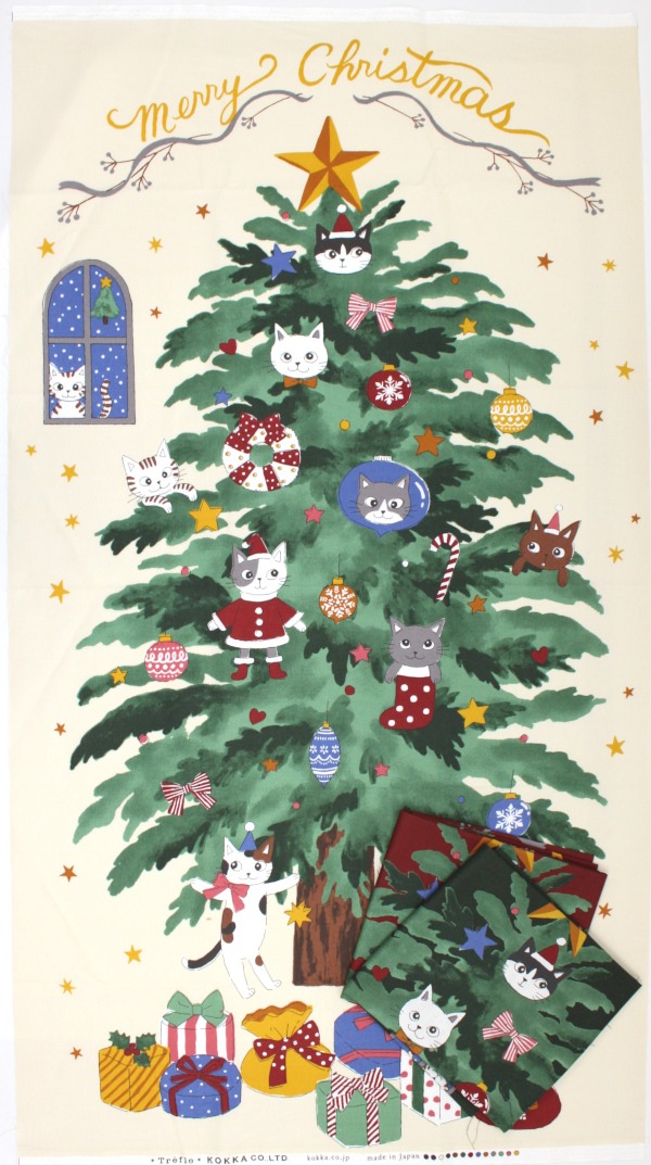 みときち　Xmasを祝うネコ　シーグラス／天然石／壁掛け／猫／クリスマス 可愛い 猫 ネコ ねこ の サンタ クリスマス イラスト アート 3