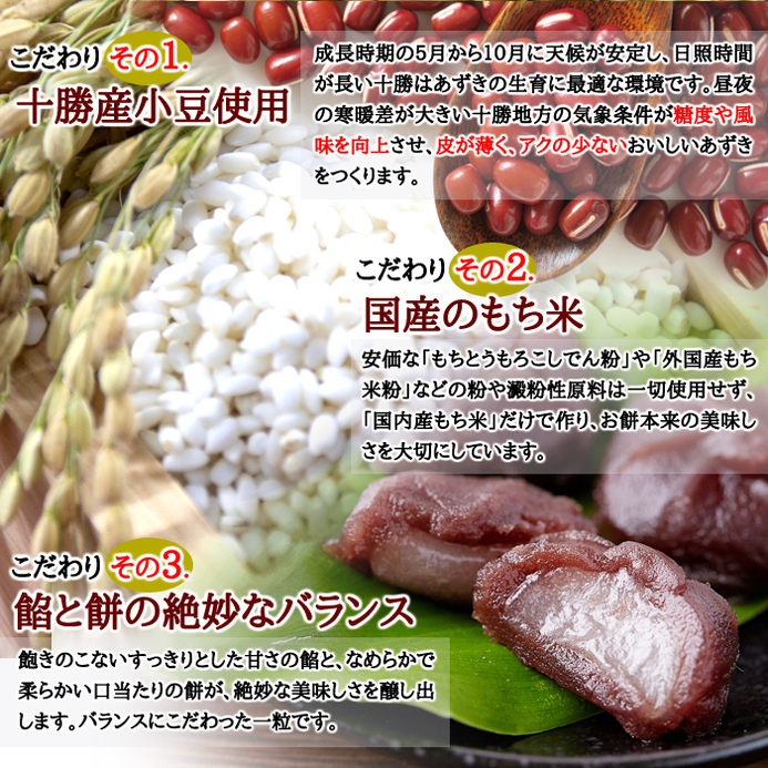 北海道十勝産小豆を100%使用 やわらか あんころもち 12個入 送料 
