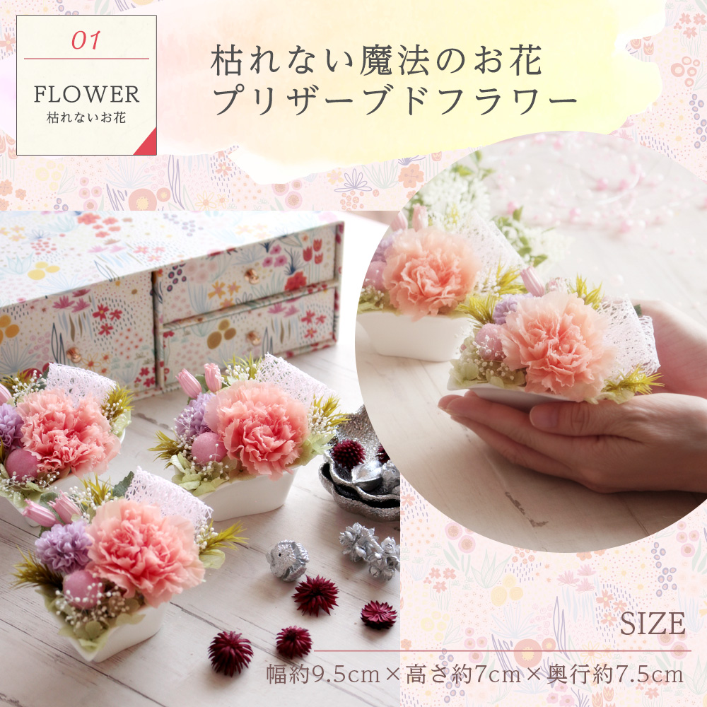 風味絶佳 プリザーブドフラワー＆上生菓子セット 旬麗 送料無料
