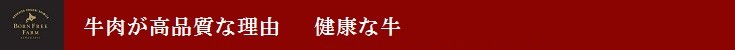 牛肉が高品質な理由 健康な牛