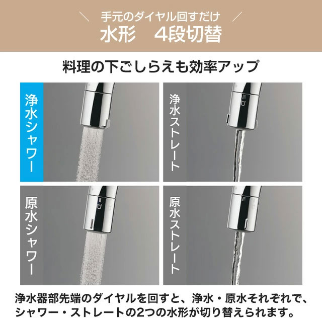 工事費込みセット LCタッチレス 蛇口一体型浄水器 乾電池式 キッチン水
