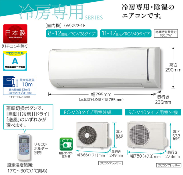 CORONA（コロナ） Relala リララ 冷房専用シリーズ ルームエアコン