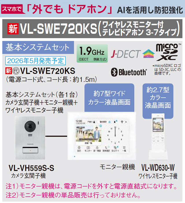 Panasonic（パナソニック） スマホで外でもドアホン ドアホン 電源