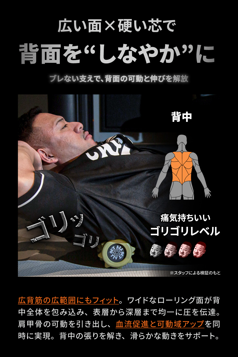 ALLOUT IFBB PROポパイ関根選手監修 フォームローラー かため ハード