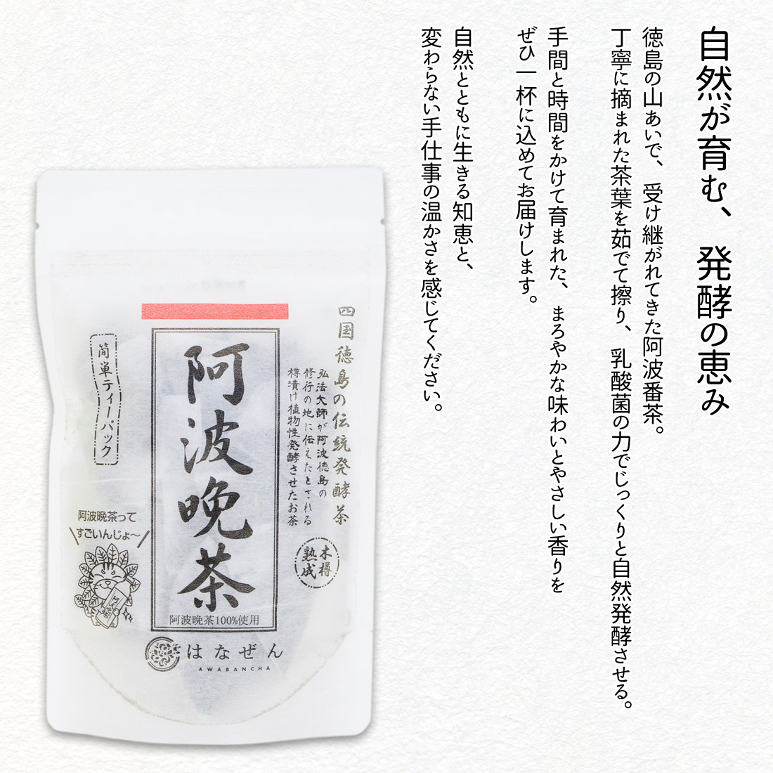 阿波晩茶 ティーパック 伝統樽漬 発酵茶 100％ 熟成茶 2g×12包 4袋