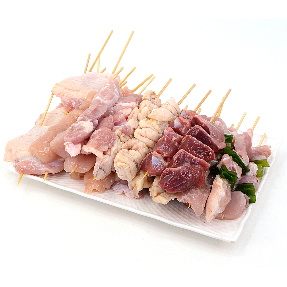 焼き鳥 四万十鶏 オススメ 56本 セット 30g(8本×7種) 鳥肉 四万十鳥 食べ比べ 国産 しまんと鶏 鶏肉 串 串焼き 焼き鳥串 焼鳥 BBQ 冷凍便 送料無料 ヤマト発送の画像