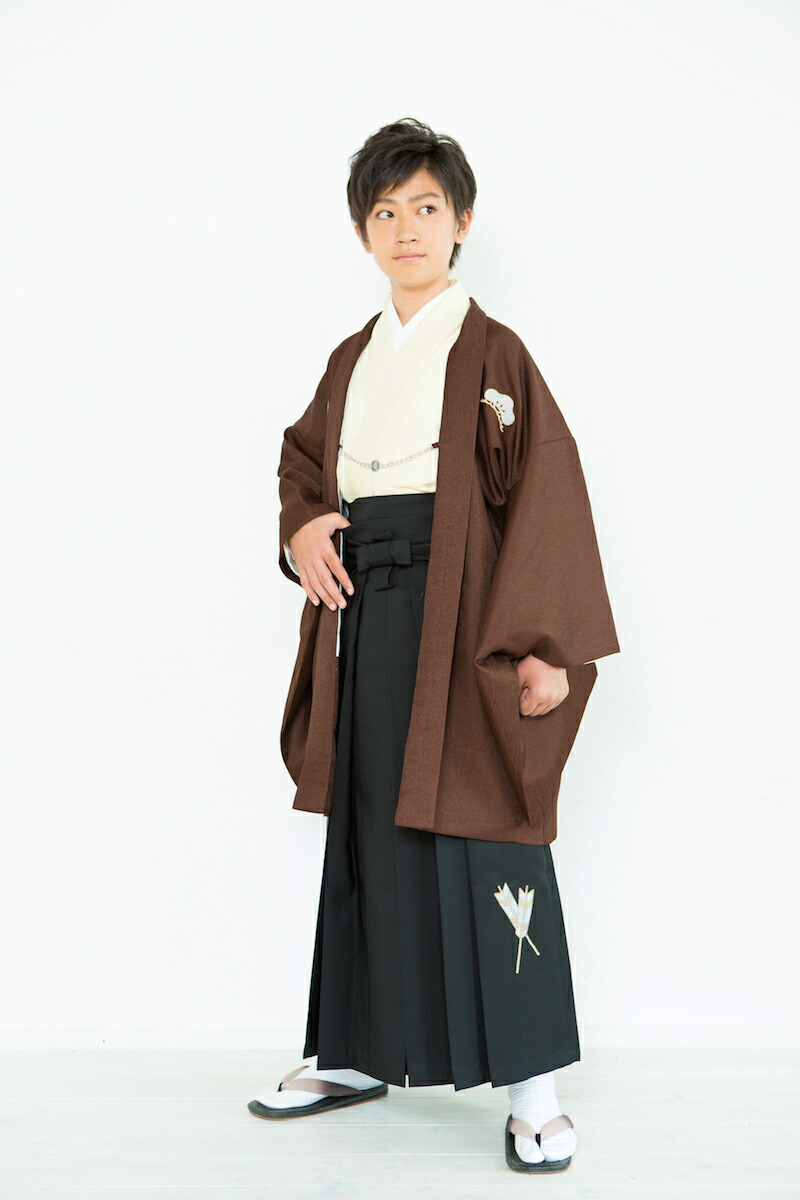 新柄 小町kids ジュニア 13歳用男の子 袴8点セット 紋付 アンサンブル