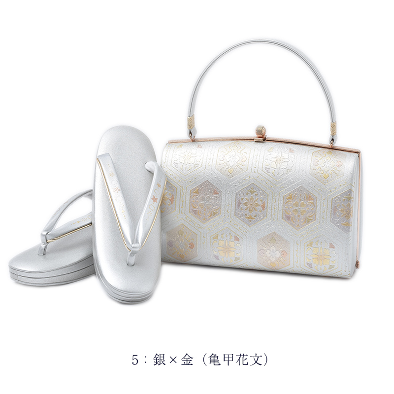新品未使用　タグ付き　和装　草履バックセット 金鷲本舗 草履バックセット 振袖 訪問着 留袖 金鷲ブランド 濃淡ゴールドぼかし