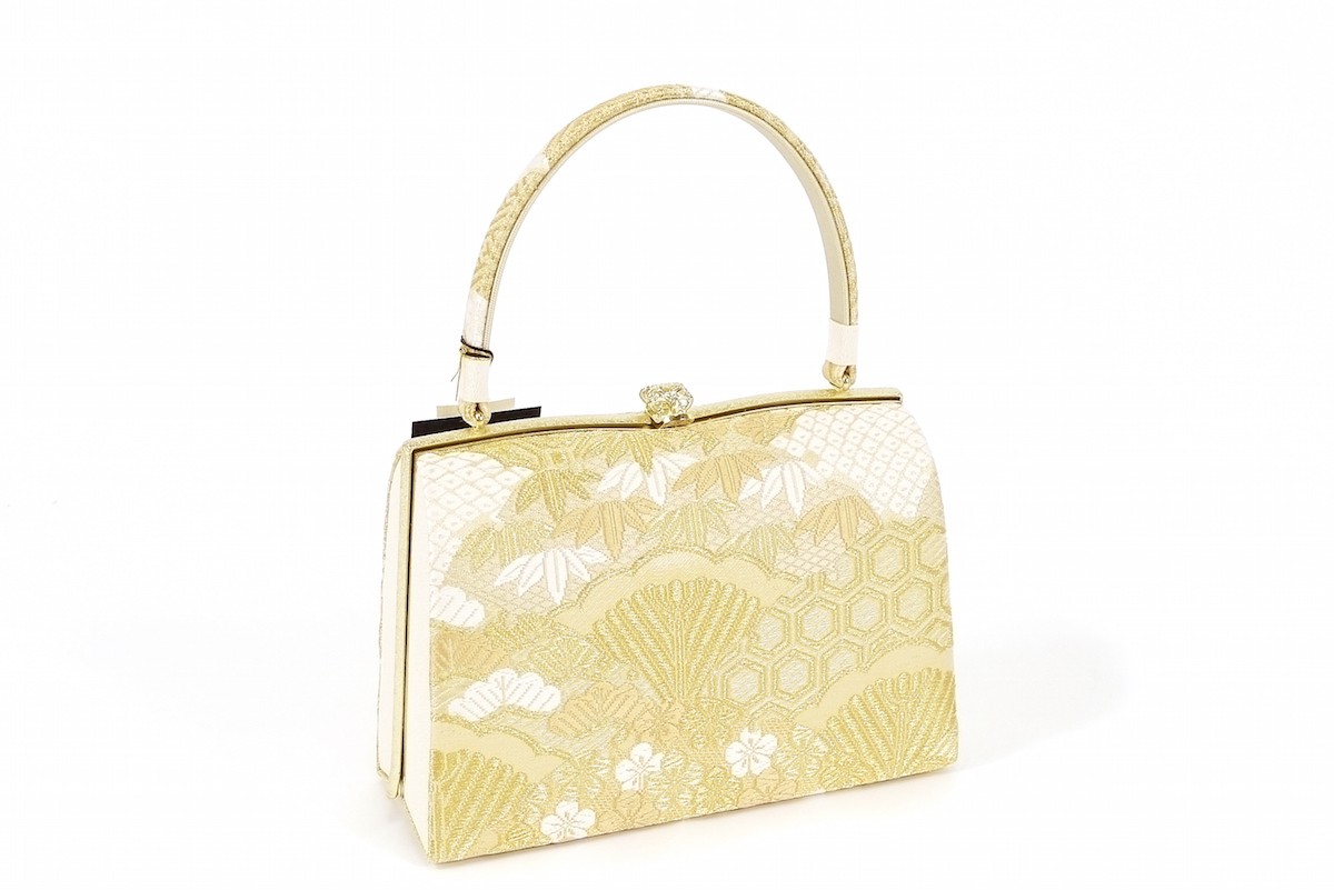 送料無料 紗織謹製 正絹草履バッグセット パールトーン加工 草履23.0cm