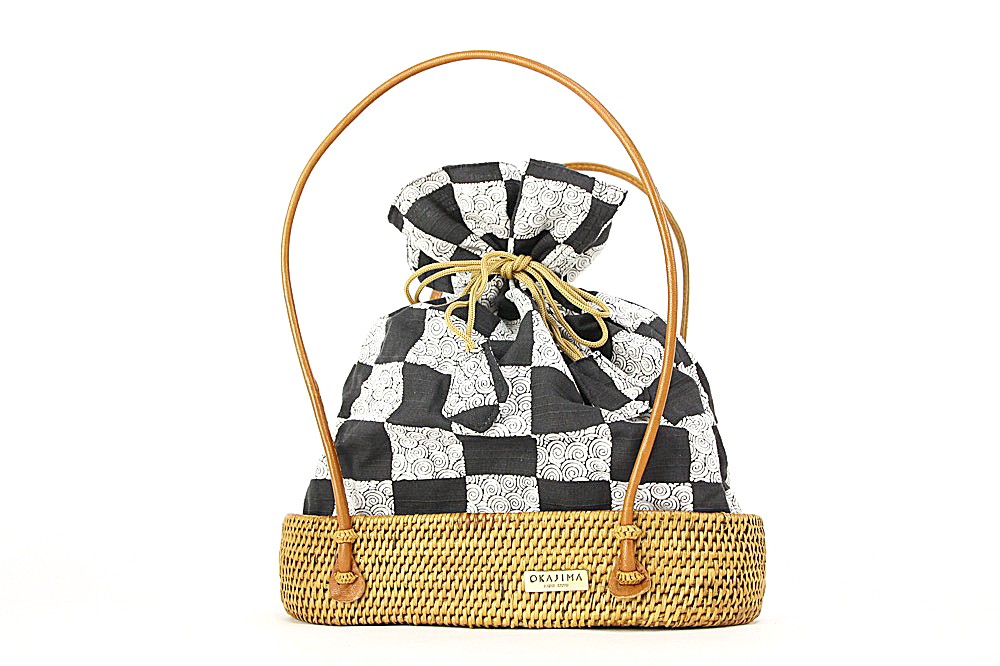 茶×黒（市松）