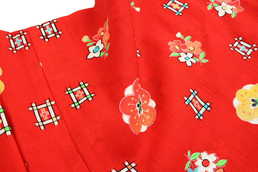 着物セット 子供 ウールアンサンブル着物 7歳 120サイズ 三勝