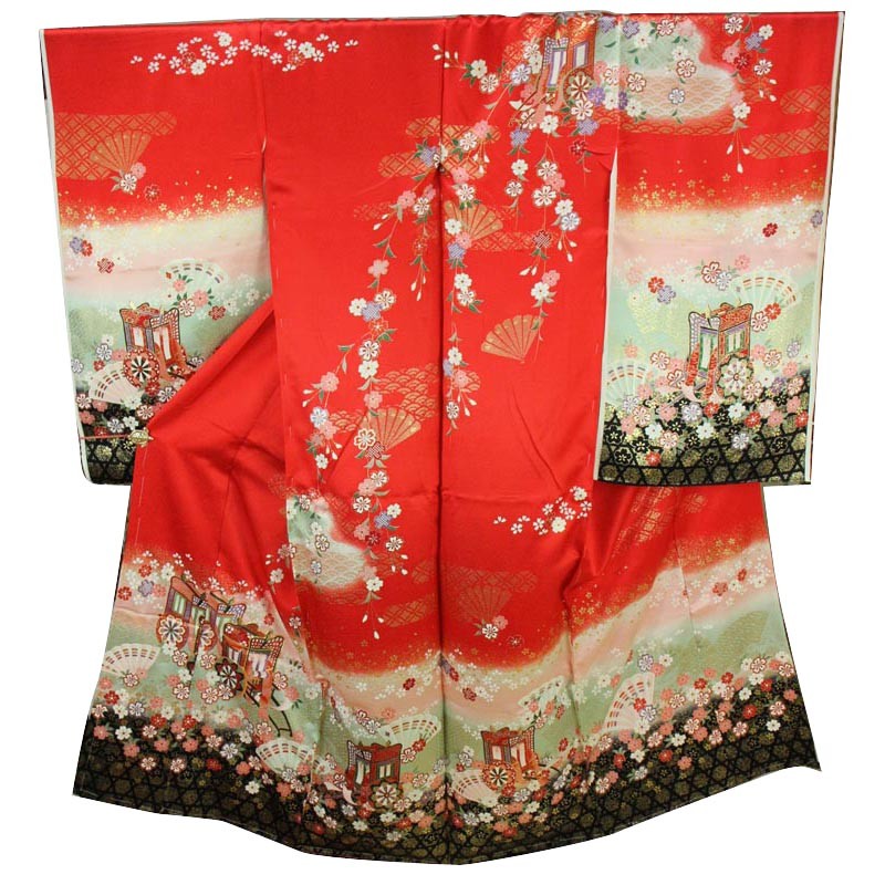 着物反物5セット 呉服屋 七五三 正絹 四ツ身着物反物 7歳 絵羽柄 未仕立て品 生地 祝着