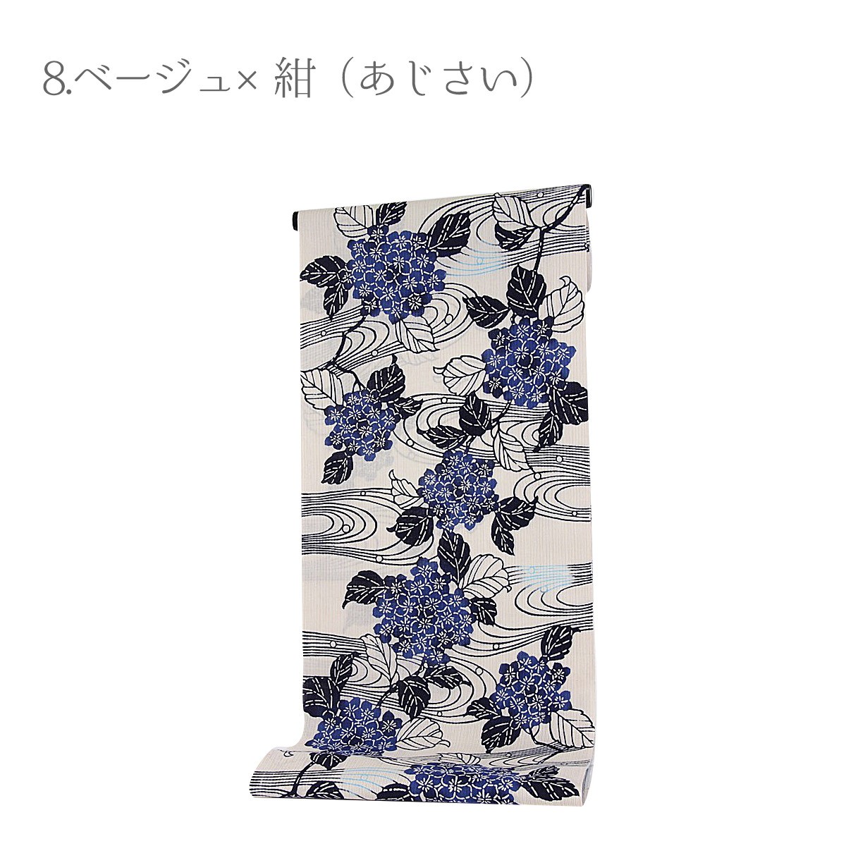 しつけ付 未使用品 綿紬 浴衣反物 本染 注染 型染 ベージュ 茶