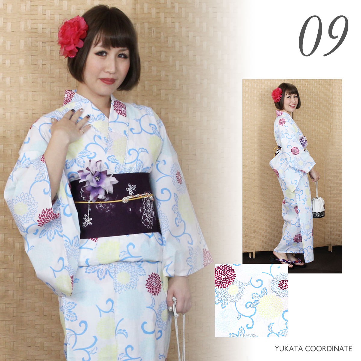浴衣 レディース 可 平織り フリーサイズ ゆかた 綿100% yukata kis-a