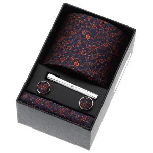ネクタイ ポケットチーフ カフスボタン ネクタイピン ギフトBOX 5点セット上質 メンズ ビジネス...