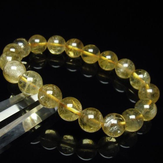 シトリン ブレスレット 9mm 10mm Citrine メンズ レディース メール便