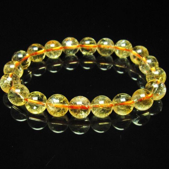 シトリン ブレスレット 9mm 10mm Citrine メンズ レディース メール便