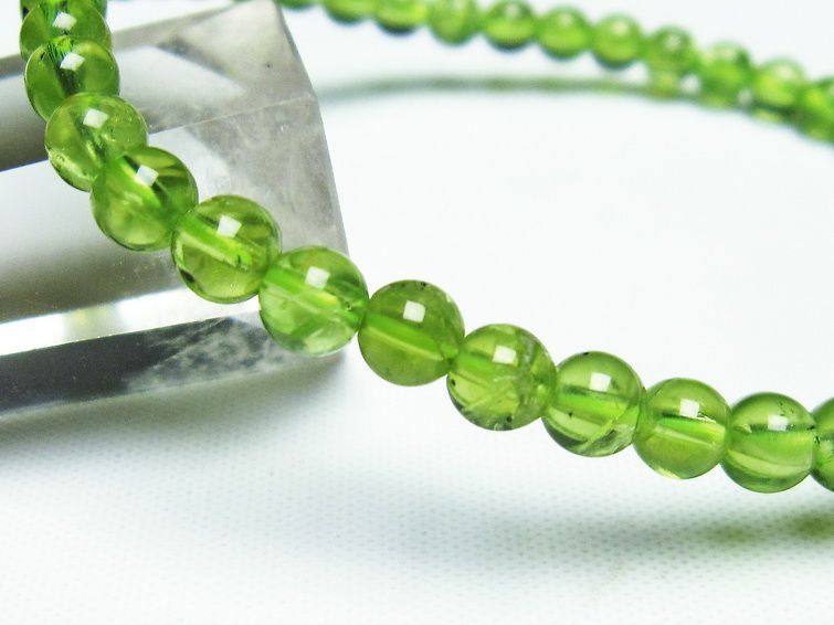 ڥɥå ֥쥹å 5mm ʪ 8  Peridot Bracelet  [M 1/10] 111-19131