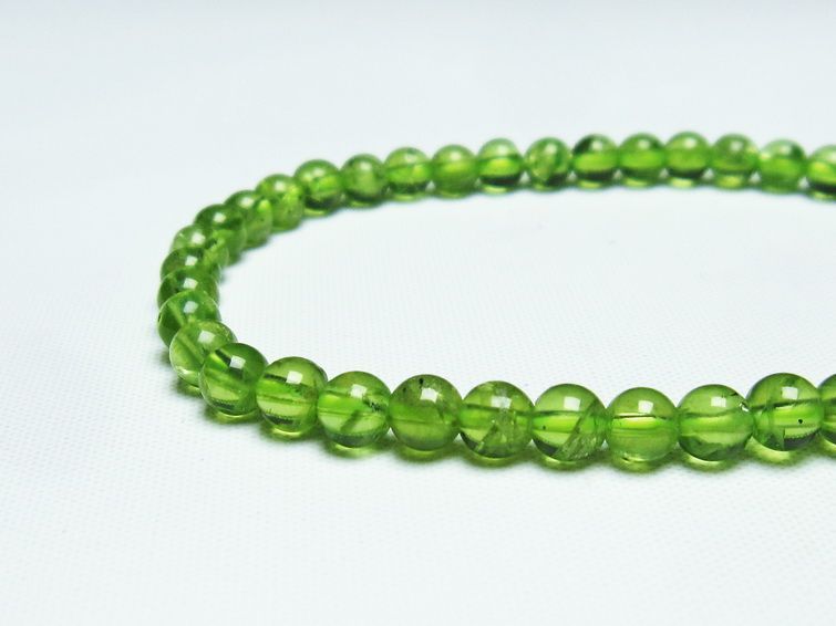 ڥɥå ֥쥹å 5mm ʪ 8  Peridot Bracelet  [M 1/10] 111-19131