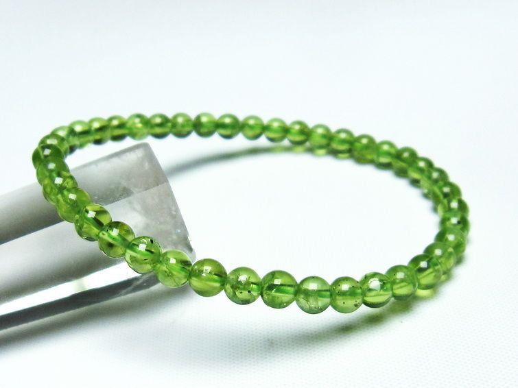 ڥɥå ֥쥹å 5mm ʪ 8  Peridot Bracelet  [M 1/10] 111-19137