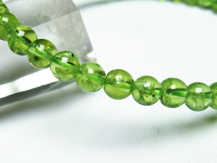 ڥɥå ֥쥹å 5mm ʪ 8  Peridot Bracelet  [M 1/10] 111-19137