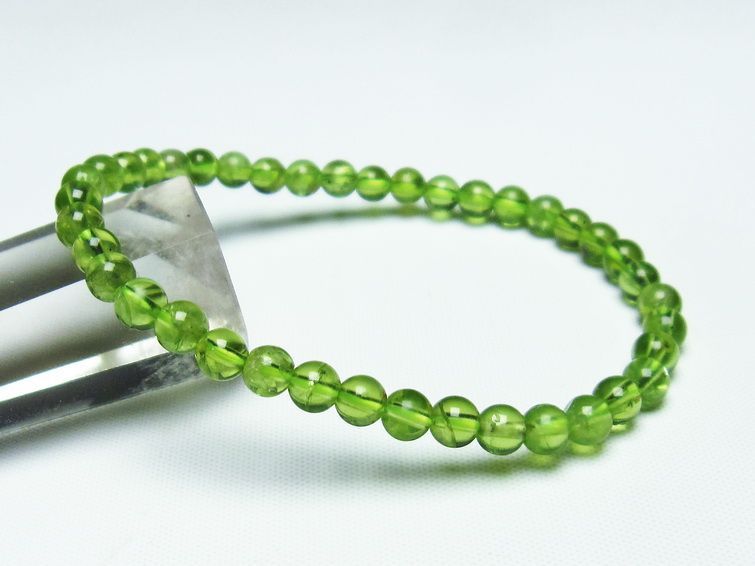 ڥɥå ֥쥹å 5mm ʪ 8  Peridot Bracelet  [M 1/10] 111-19141