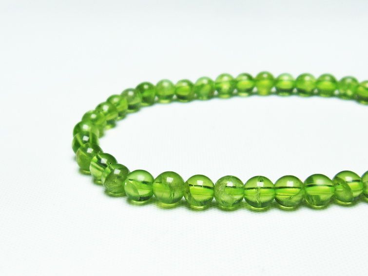 ڥɥå ֥쥹å 5mm ʪ 8  Peridot Bracelet  [M 1/10] 111-19141