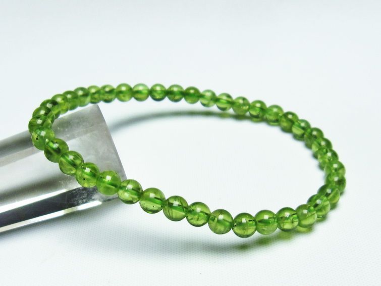 ڥɥå ֥쥹å 5mm ʪ 8  Peridot Bracelet  [M 1/10] 111-19149