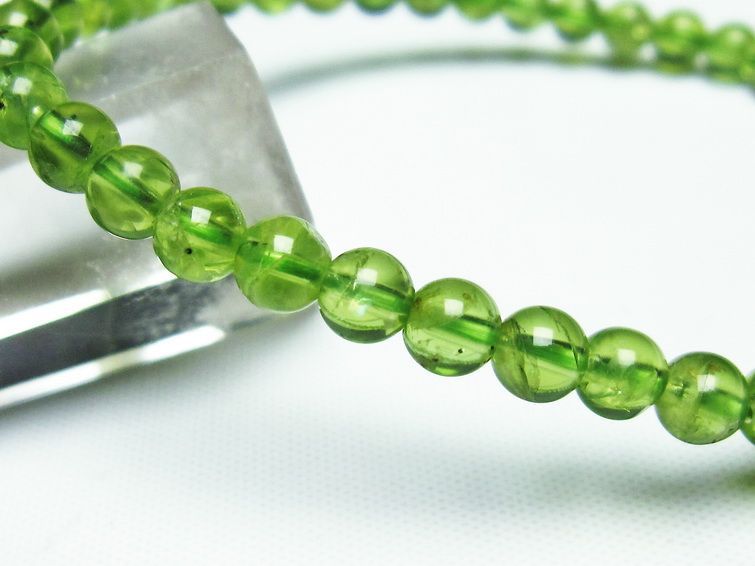 ڥɥå ֥쥹å 5mm ʪ 8  Peridot Bracelet  [M 1/10] 111-19149