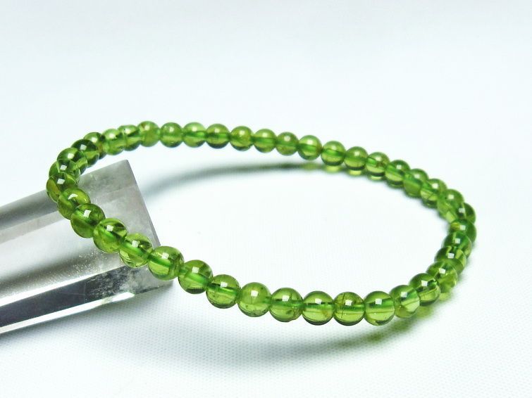 ڥɥå ֥쥹å 5mm ʪ 8  Peridot Bracelet  [M 1/10] 111-19162