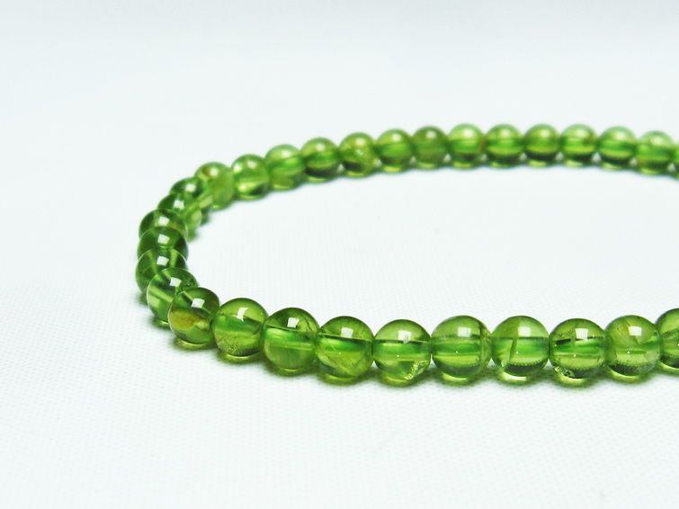 ڥɥå ֥쥹å 5mm ʪ 8  Peridot Bracelet  [M 1/10] 111-19162