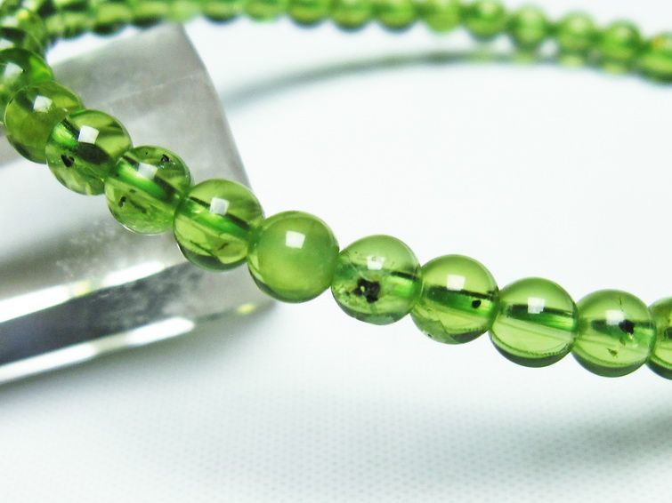 ڥɥå ֥쥹å 5mm ʪ 8  Peridot Bracelet  [M 1/10] 111-19184