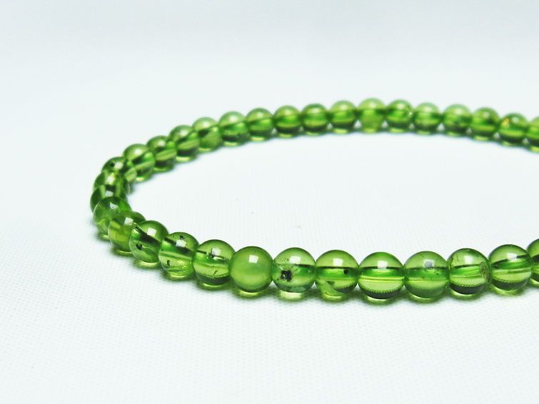 ڥɥå ֥쥹å 5mm ʪ 8  Peridot Bracelet  [M 1/10] 111-19184