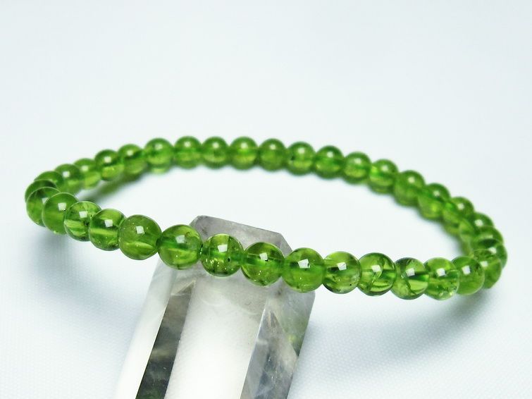 ڥɥå ֥쥹å 5mm ʪ 8  Peridot Bracelet  [M 1/10] 111-21796