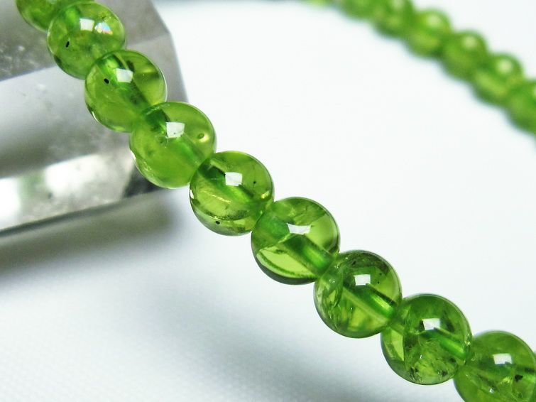 ڥɥå ֥쥹å 5mm ʪ 8  Peridot Bracelet  [M 1/10] 111-21796