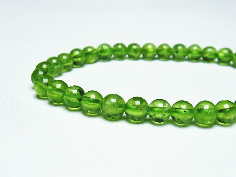 ڥɥå ֥쥹å 5mm ʪ 8  Peridot Bracelet  [M 1/10] 111-21796