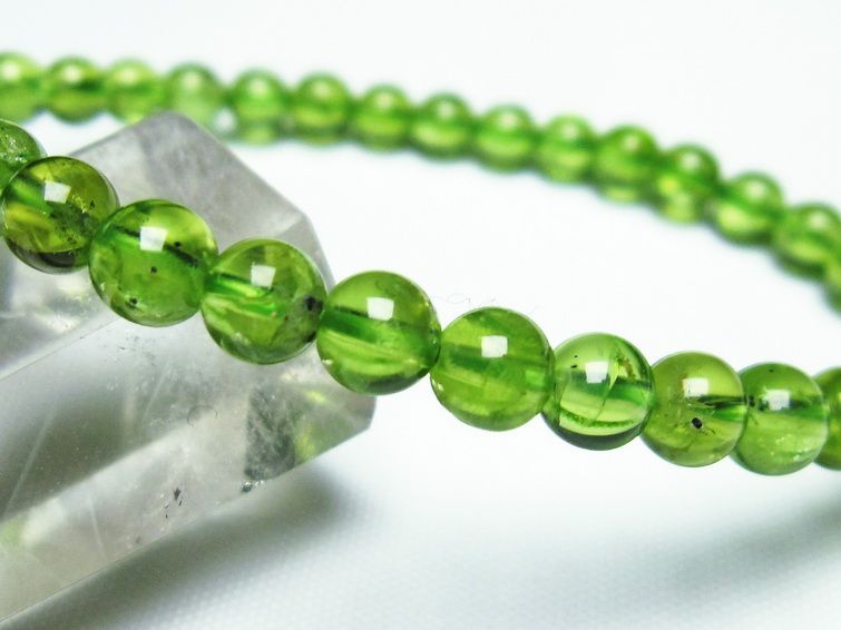 ڥɥå ֥쥹å 5mm ʪ 8  Peridot Bracelet  [M 1/10] 111-21853