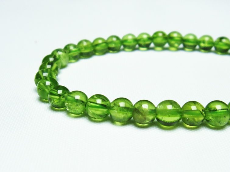 ڥɥå ֥쥹å 5mm ʪ 8  Peridot Bracelet  [M 1/10] 111-21853