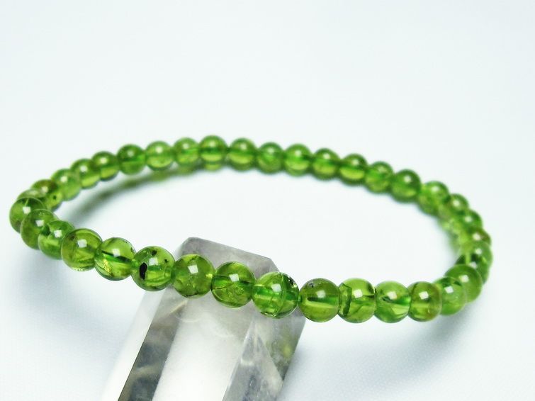 ڥɥå ֥쥹å 5mm ʪ 8  Peridot Bracelet  [M 1/10] 111-21855