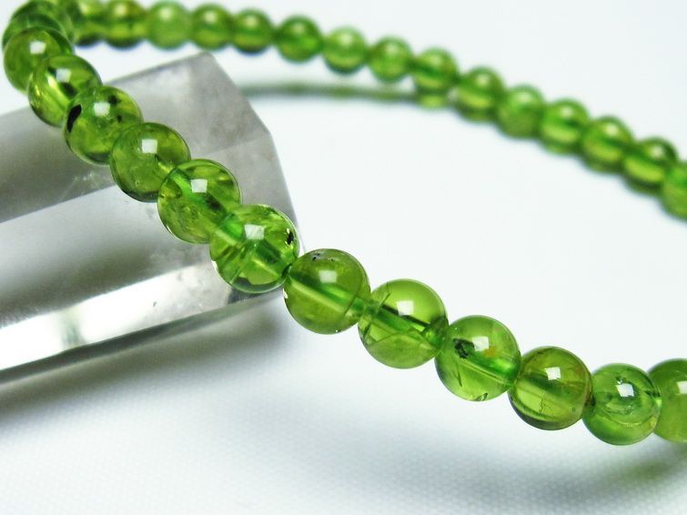 ڥɥå ֥쥹å 5mm ʪ 8  Peridot Bracelet  [M 1/10] 111-21855