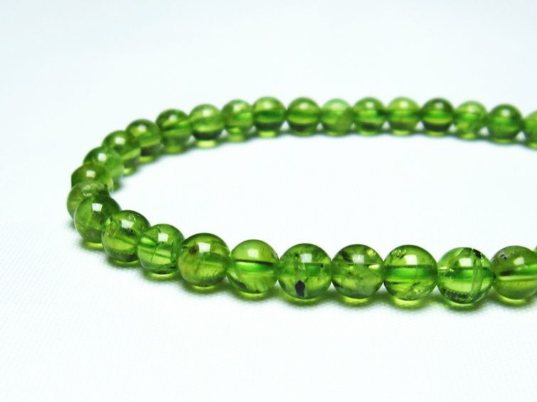 ڥɥå ֥쥹å 5mm ʪ 8  Peridot Bracelet  [M 1/10] 111-21855