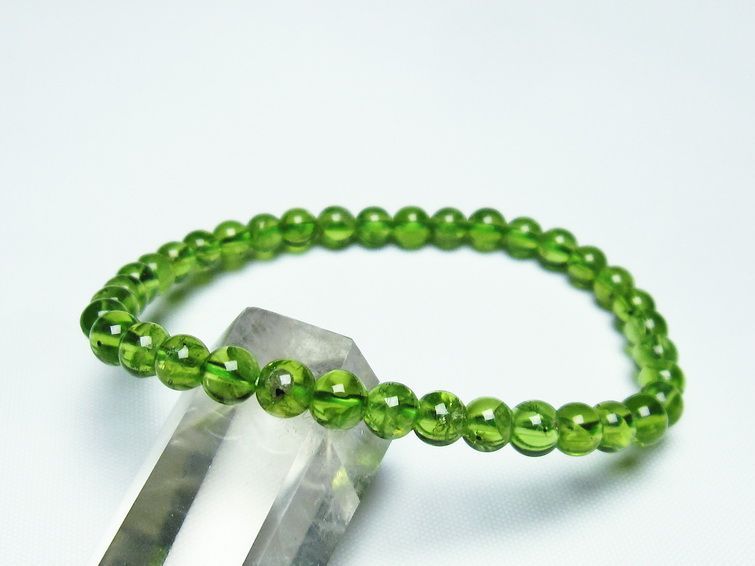 ڥɥå ֥쥹å 5mm ʪ 8  Peridot Bracelet  [M 1/10] 111-21856