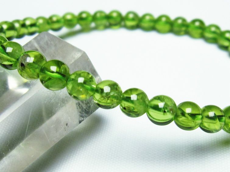 ڥɥå ֥쥹å 5mm ʪ 8  Peridot Bracelet  [M 1/10] 111-21856