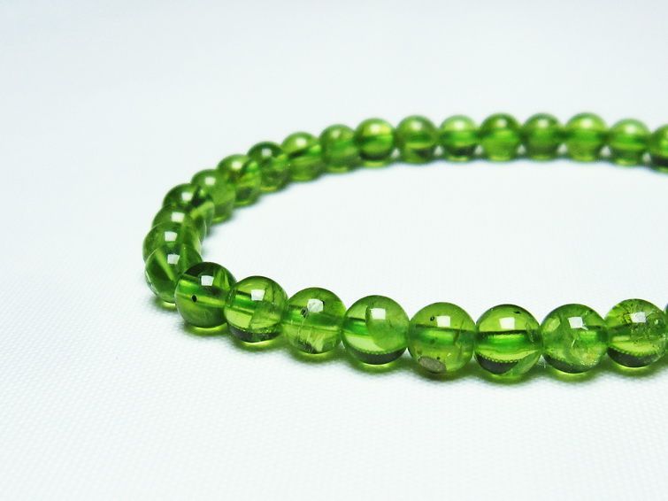 ڥɥå ֥쥹å 5mm ʪ 8  Peridot Bracelet  [M 1/10] 111-21856