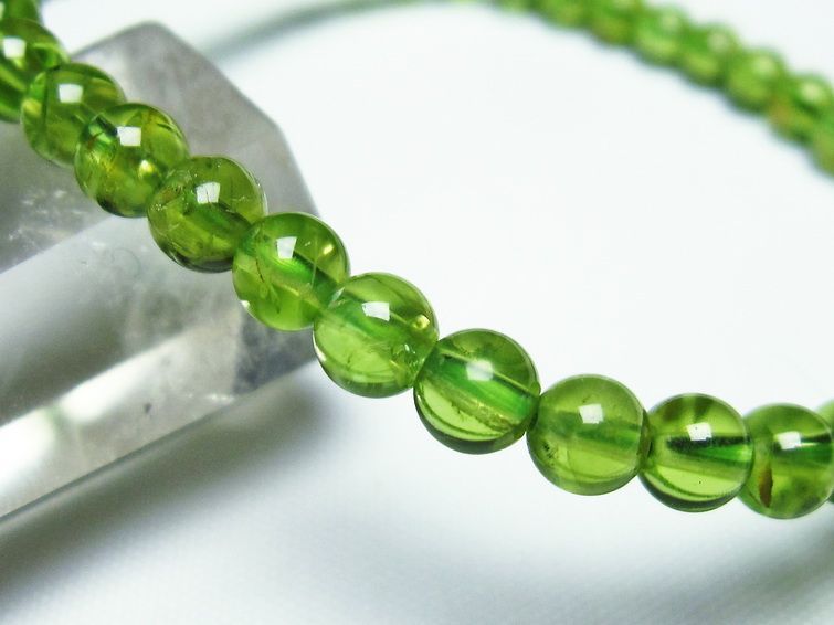 ڥɥå ֥쥹å 5mm ʪ 8  Peridot Bracelet  [M 1/10] 111-21859