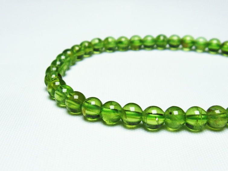 ڥɥå ֥쥹å 5mm ʪ 8  Peridot Bracelet  [M 1/10] 111-21859