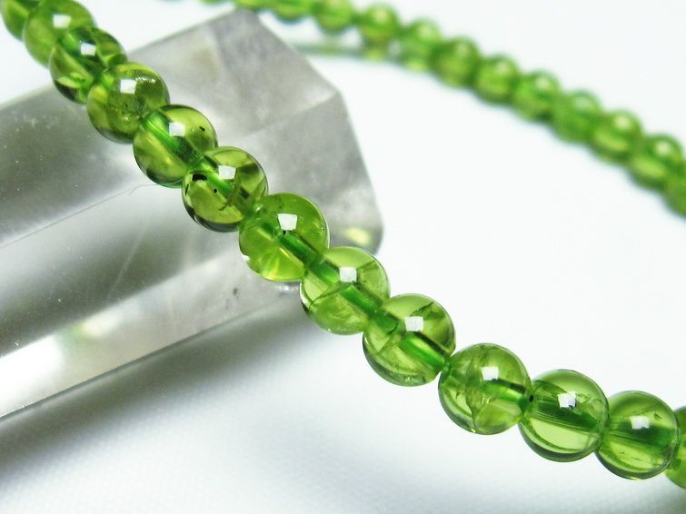 ڥɥå ֥쥹å 5mm ʪ 8  Peridot Bracelet  [M 1/10] 111-21895